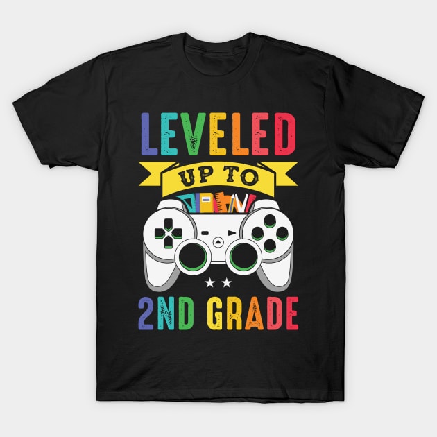 Cool Gaming Leveled Up to 2nd Grade Student T-Shirt by ArtedPool